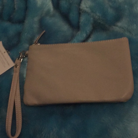 Adrienne Vittadini Handbags - Beige! Charging Wristlet! iPhone/Android with RFID